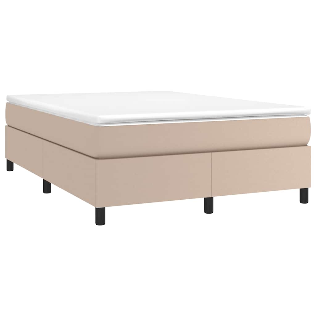 Vidaxl boxspring bed kunstleer cappuccinokleurig 140x200 cm