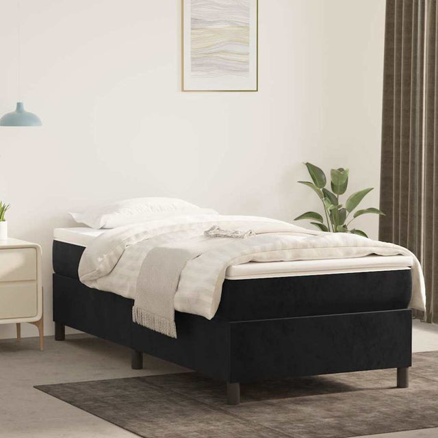 Vidaxl boxspring bed fluweel zwart 80x200 cm