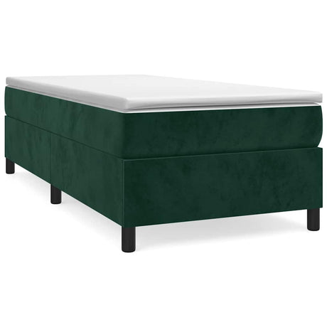 Vidaxl boxspring bed 90x200 cm fluweel donkergroen