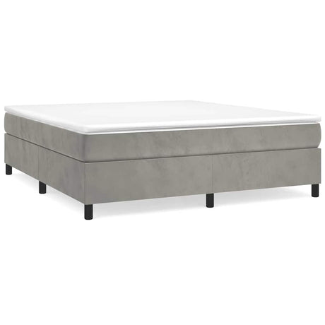 Vidaxl boxspring bed 160x200 cm fluweel lichtgrijs