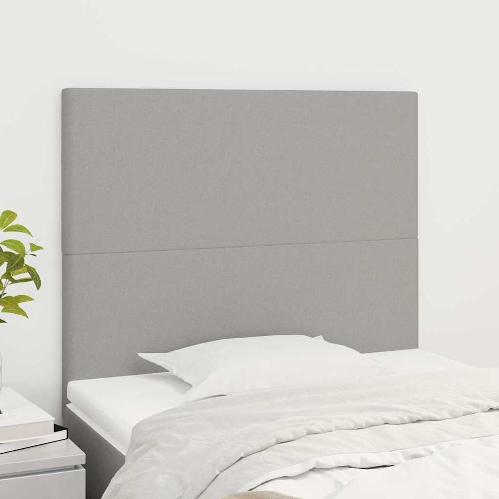 Vidaxl hoofdbord lichtgrijs 80x5x118 128 cm stof