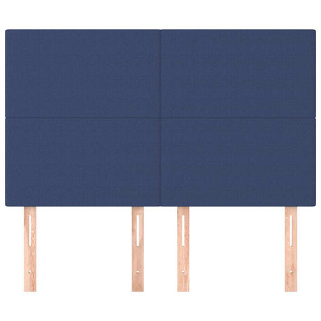 Vidaxl hoofdbord blauw 144x5x118 128 cm stof