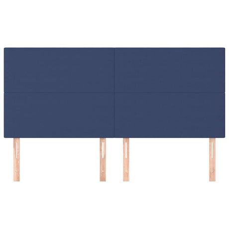 Vidaxl hoofdbord blauw 180x5x118 128 cm stof