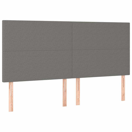 Vidaxl hoofdbord donkergrijs 200x5x118 128 cm stof
