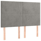 Vidaxl hoofdbord lichtgrijs 144x5x118 128 cm fluweel