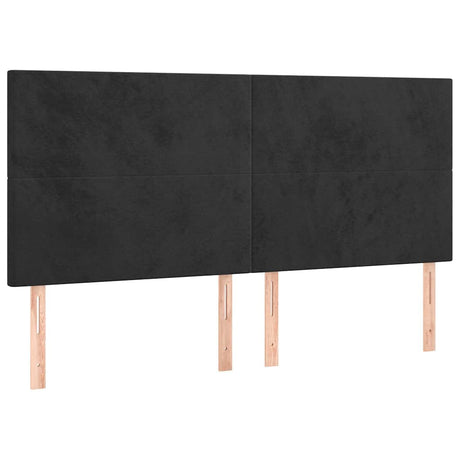 Vidaxl hoofdbord zwart 160x5x118 128 cm fluweel