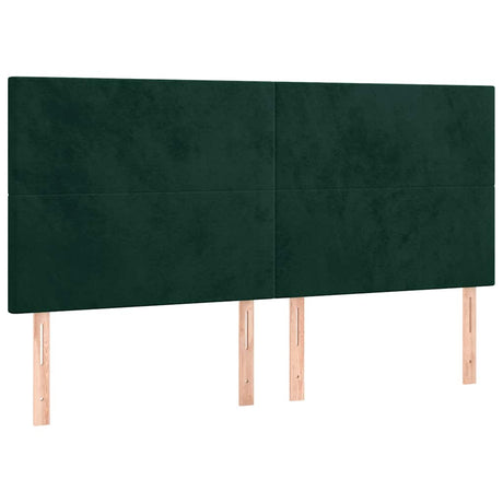 Vidaxl hoofdbord donkergroen 160x5x118 128 cm fluweel