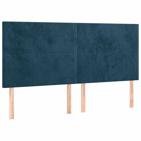 Vidaxl hoofdbord donkerblauw 160x5x118 128 cm fluweel
