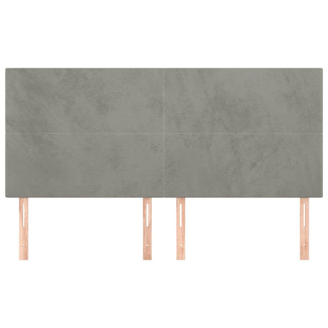 Vidaxl hoofdbord lichtgrijs 200x5x118 128 cm fluweel