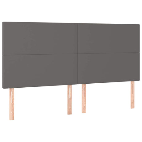 Vidaxl hoofdbord grijs 180x5x118 128 cm kunstleer