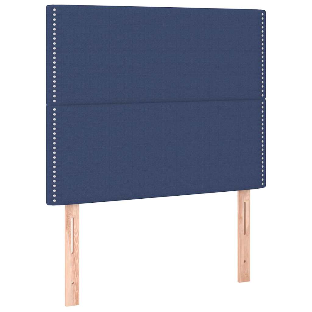 Vidaxl hoofdbord blauw 100x5x118 128 cm stof