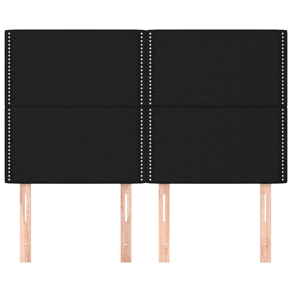 Vidaxl hoofdbord zwart 144x5x118 128 cm stof