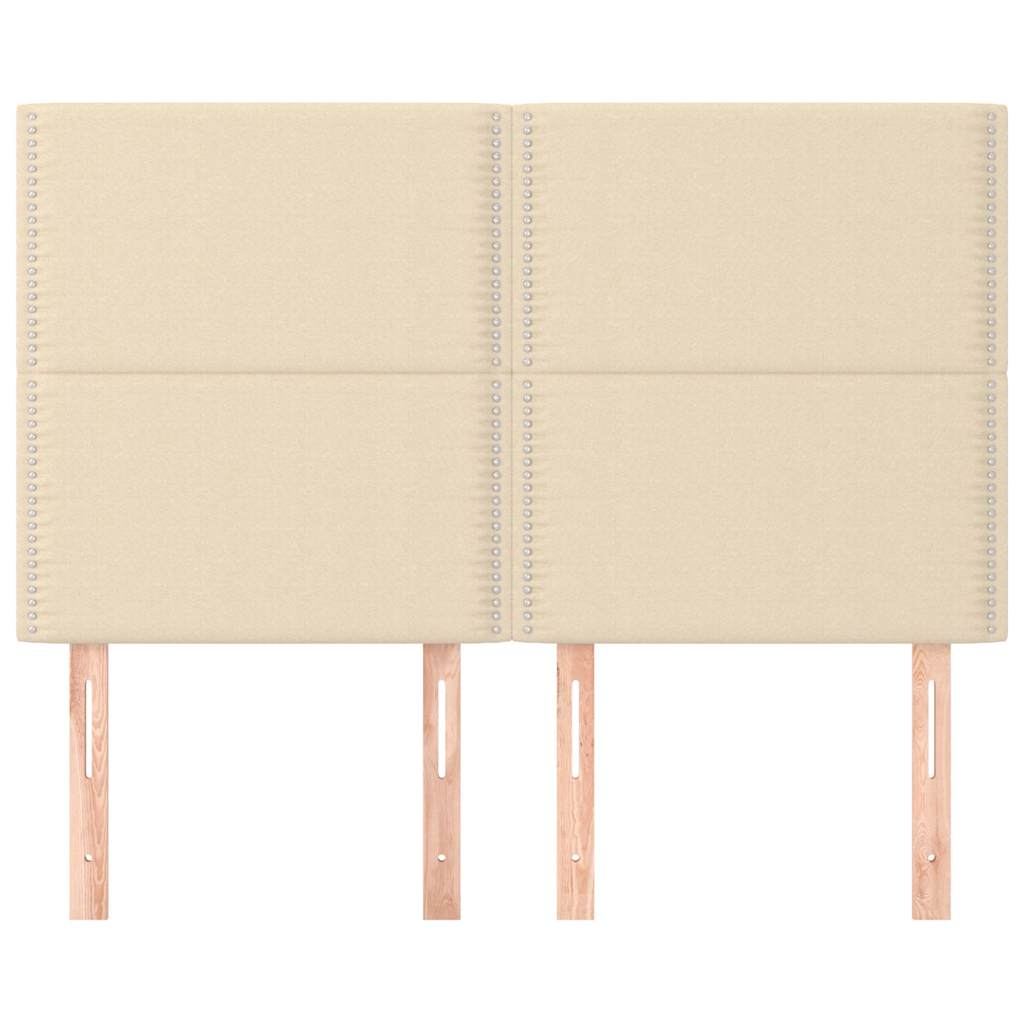 Vidaxl hoofdbord crème 144x5x118 128 cm stof
