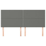 Vidaxl hoofdbord donkergrijs 160x5x118 128 cm stof