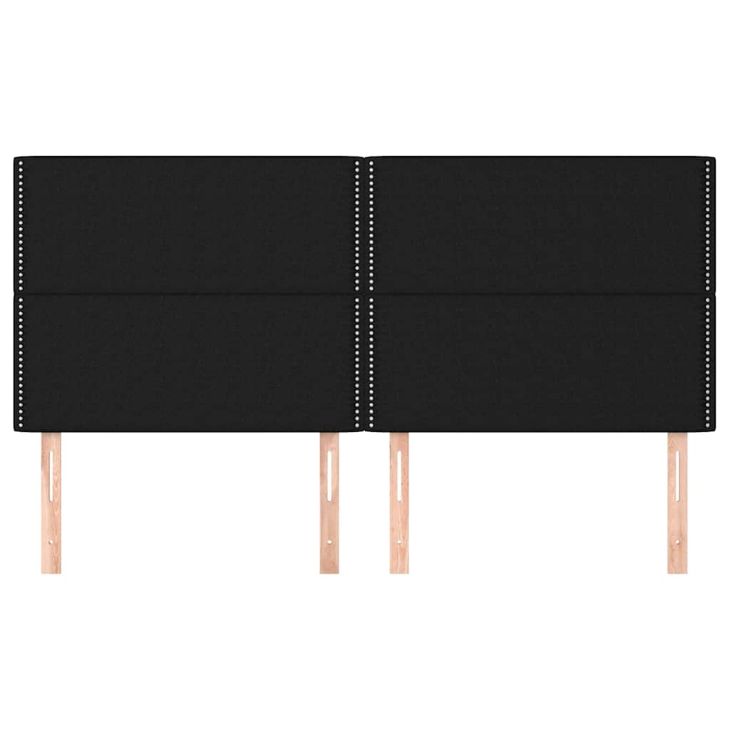 Vidaxl hoofdbord zwart 160x5x118 128 cm stof