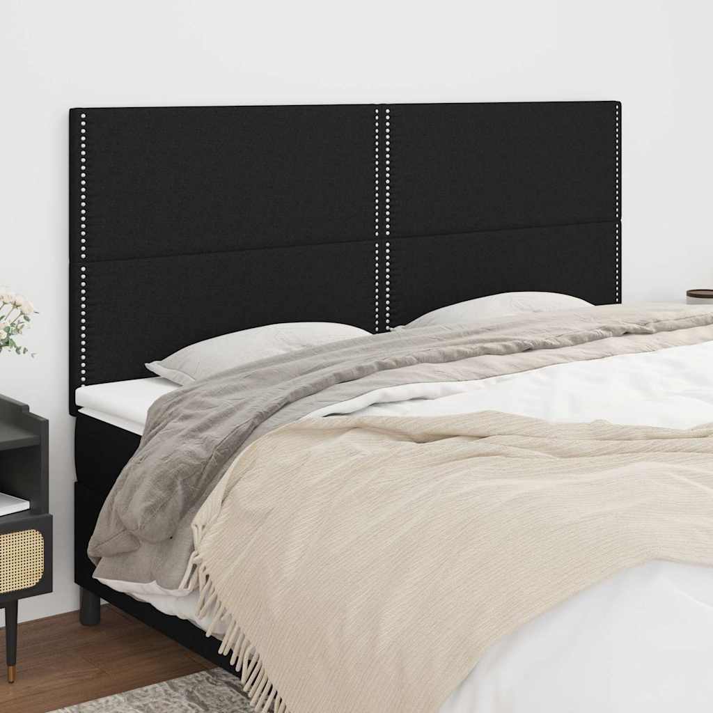 Vidaxl hoofdbord zwart 180x5x118 128 cm stof