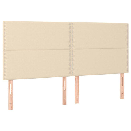 Vidaxl hoofdbord crème 180x5x118 128 cm stof