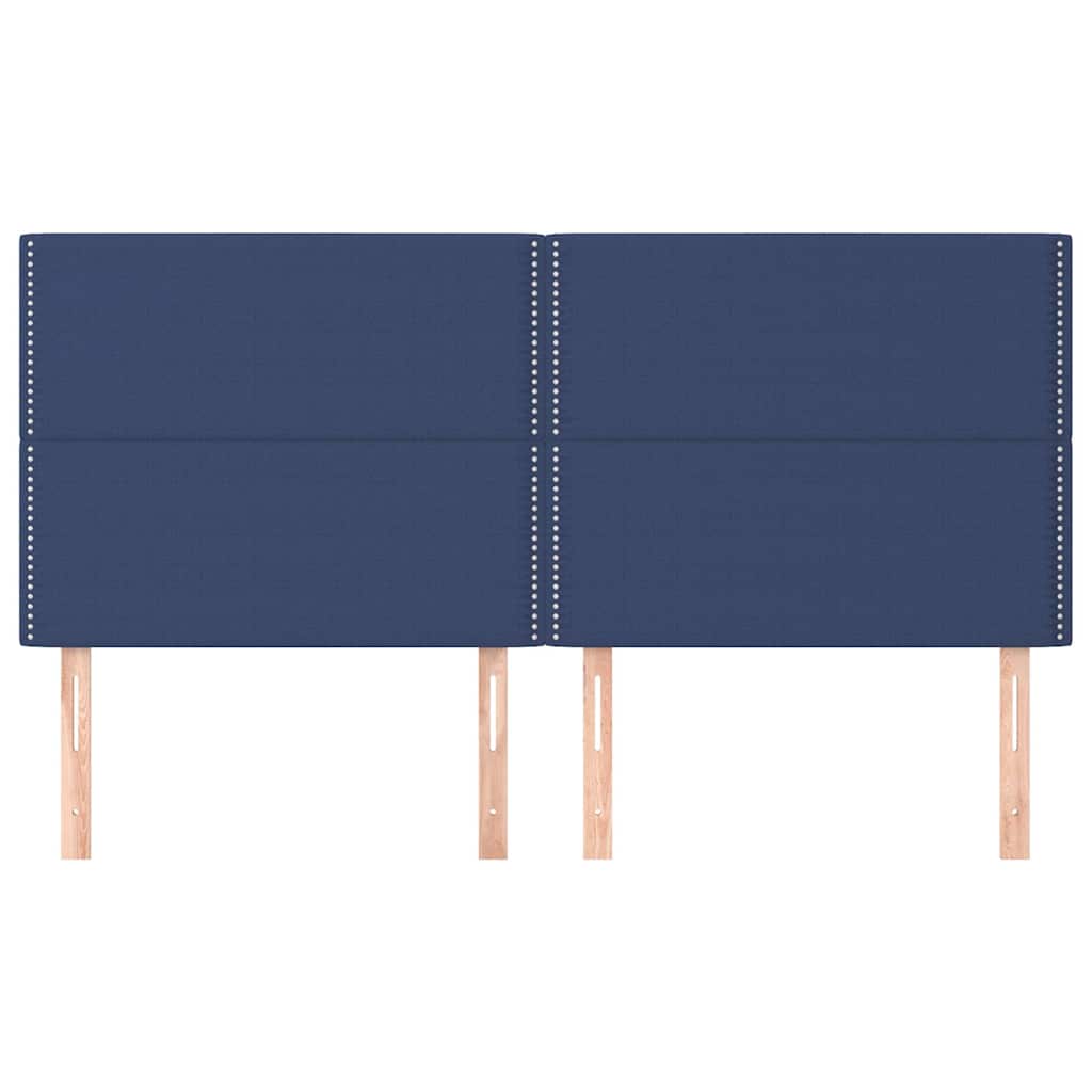Vidaxl hoofdbord blauw 180x5x118 128 cm stof