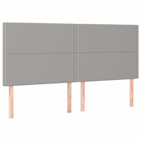 Vidaxl hoofdbord lichtgrijs 200x5x118 128 cm stof