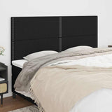 Vidaxl hoofdbord zwart 200x5x118 128 cm stof