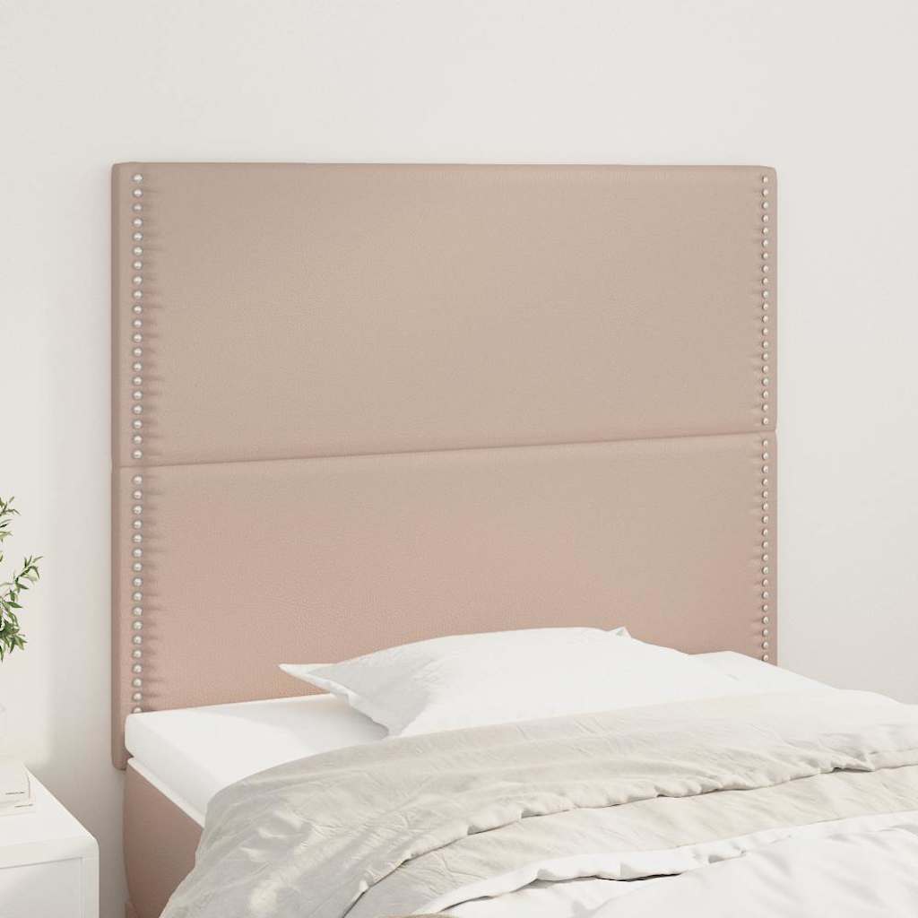 Vidaxl hoofdbord cappuccino 90x5x118 128 cm kunstleer