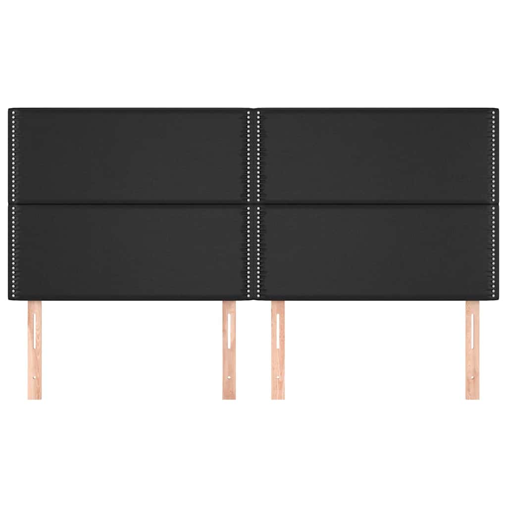 Vidaxl hoofdbord zwart 200x5x118 128 cm kunstleer