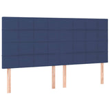 Vidaxl hoofdbord blauw 160x5x118 128 cm stof