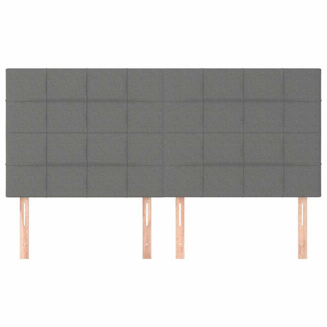 Vidaxl hoofdbord donkergrijs 200x5x118 128 cm stof