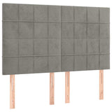 Vidaxl hoofdbord lichtgrijs 144x5x118 128 cm fluweel