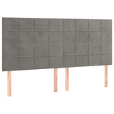 Vidaxl hoofdbord lichtgrijs 160x5x118 128 cm fluweel
