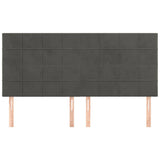 Vidaxl hoofdbord donkergrijs 160x5x118 128 cm fluweel