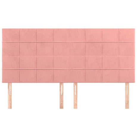 Vidaxl hoofdbord roze 160x5x118 128 cm fluweel