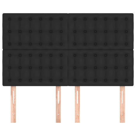 Vidaxl hoofdbord zwart 144x5x118 128 cm kunstleer