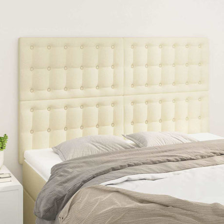 Vidaxl hoofdbord crème 144x5x118 128 cm kunstleer