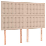Vidaxl hoofdbord cappuccino 144x5x118 128 cm kunstleer