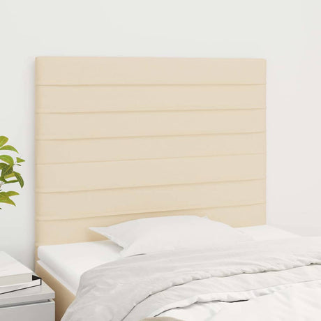 Vidaxl hoofdbord crème 80x5x118 128 cm stof