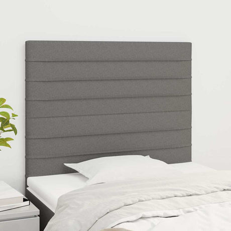 Vidaxl hoofdbord donkergrijs 100x5x118 128 cm stof