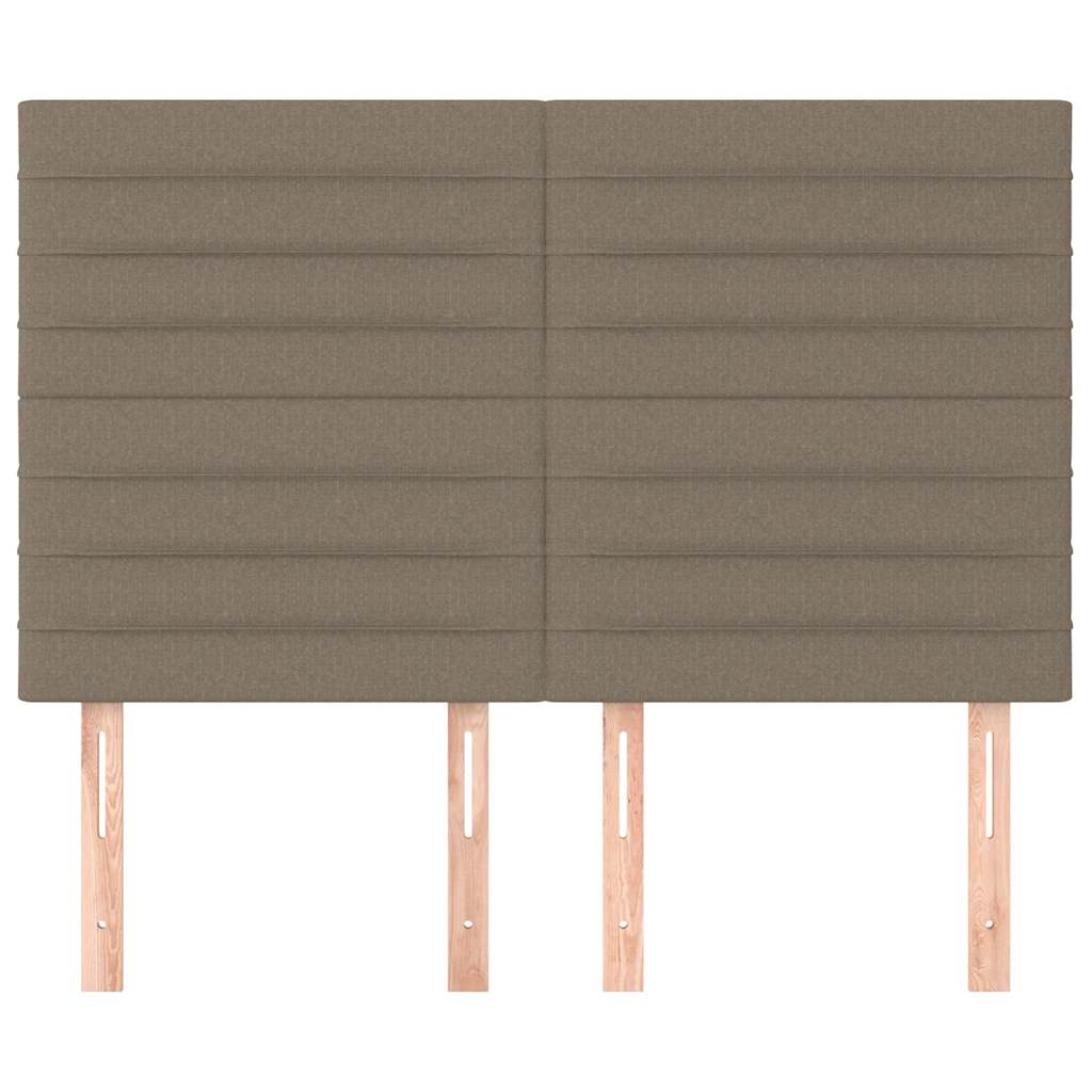 Vidaxl hoofdbord taupe 144x5x118 128 cm stof