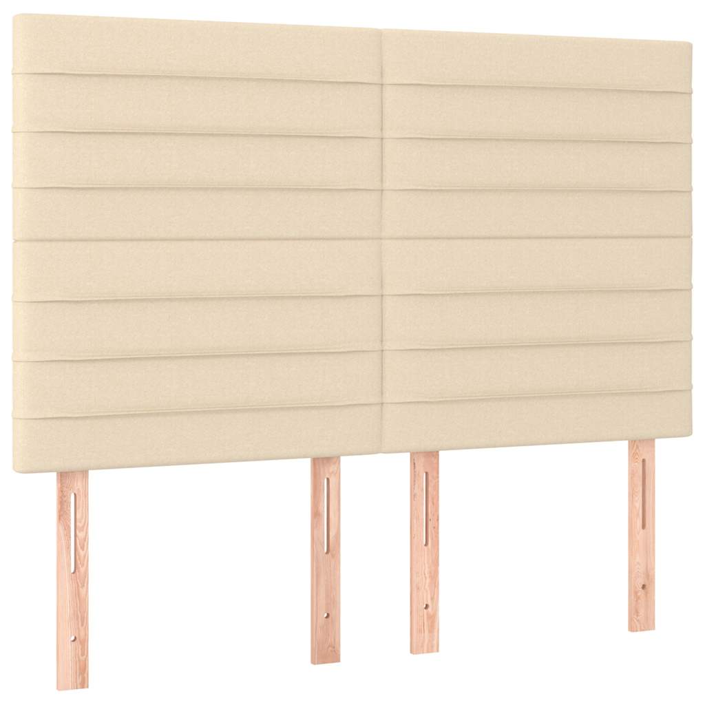 Vidaxl hoofdbord crème 144x5x118 128 cm stof