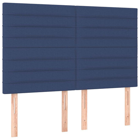 Vidaxl hoofdbord blauw 144x5x118 128 cm stof