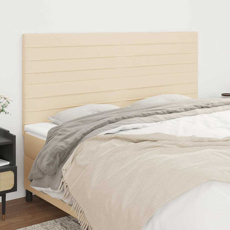 Vidaxl hoofdbord crème 160x5x118 128 cm stof
