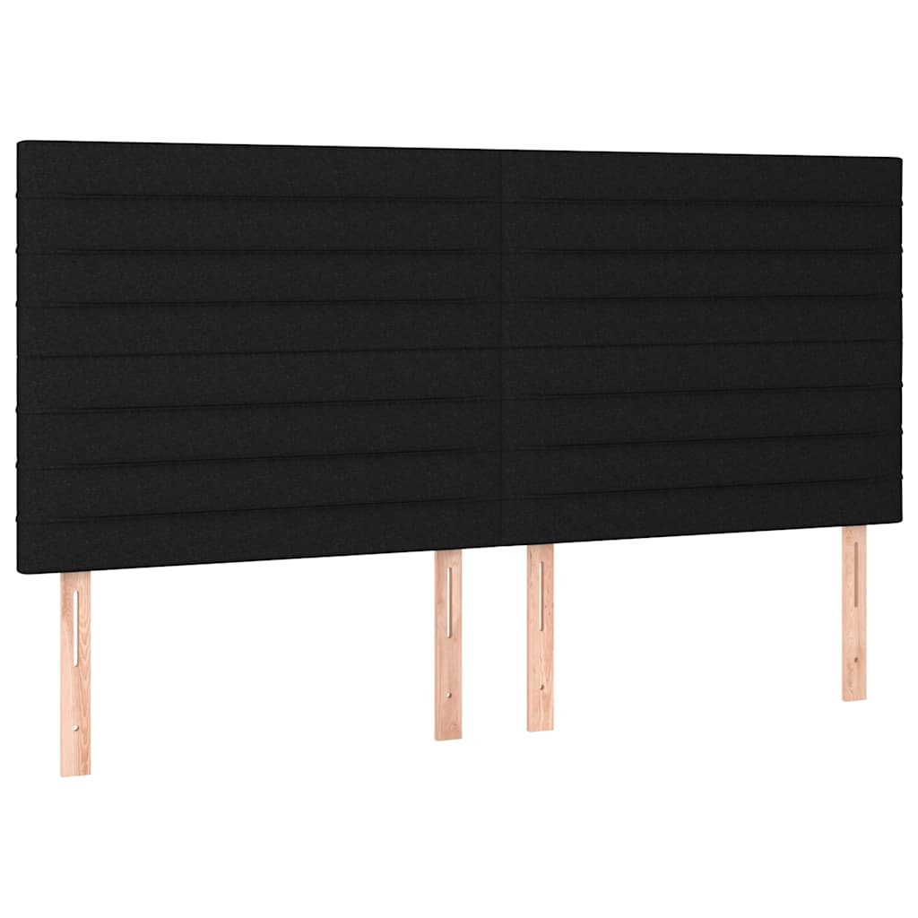 Vidaxl hoofdbord zwart 180x5x118 128 cm stof