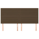 Vidaxl hoofdbord donkerbruin 200x5x118 128 cm stof