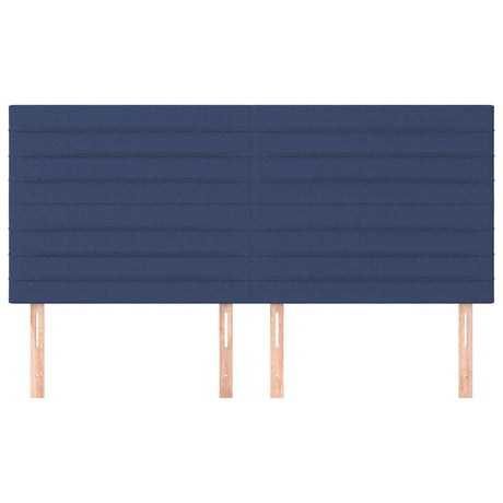 Vidaxl hoofdbord blauw 200x5x118 128 cm stof