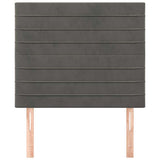 Vidaxl hoofdbord donkergrijs 80x5x118 128 cm fluweel