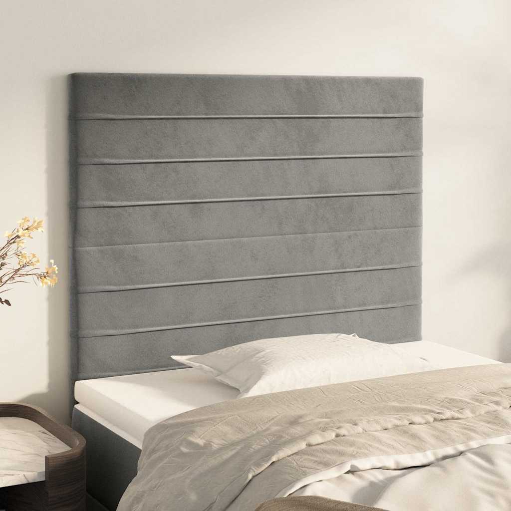 Vidaxl hoofdbord lichtgrijs 100x5x118 128 cm fluweel