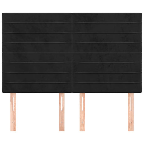 Vidaxl hoofdbord zwart 144x5x118 128 cm fluweel