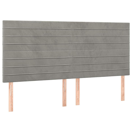 Vidaxl hoofdbord lichtgrijs 160x5x118 128 cm fluweel