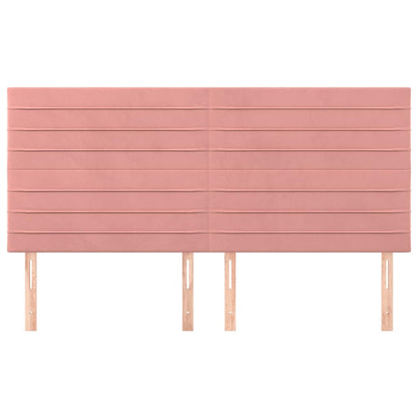 Vidaxl hoofdbord roze 160x5x118 128 cm fluweel