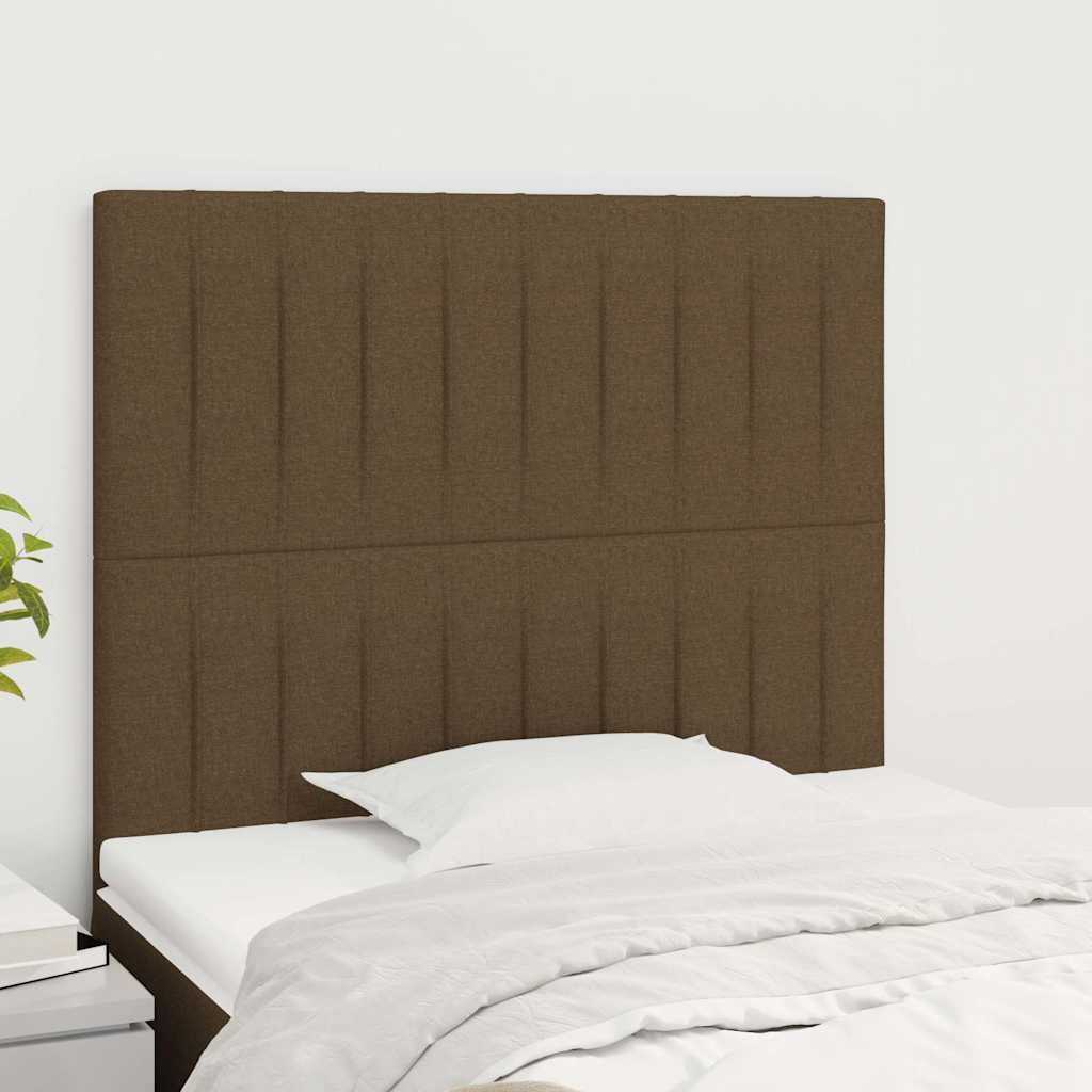 Vidaxl hoofdbord donkerbruin 90x5x118 128 cm stof